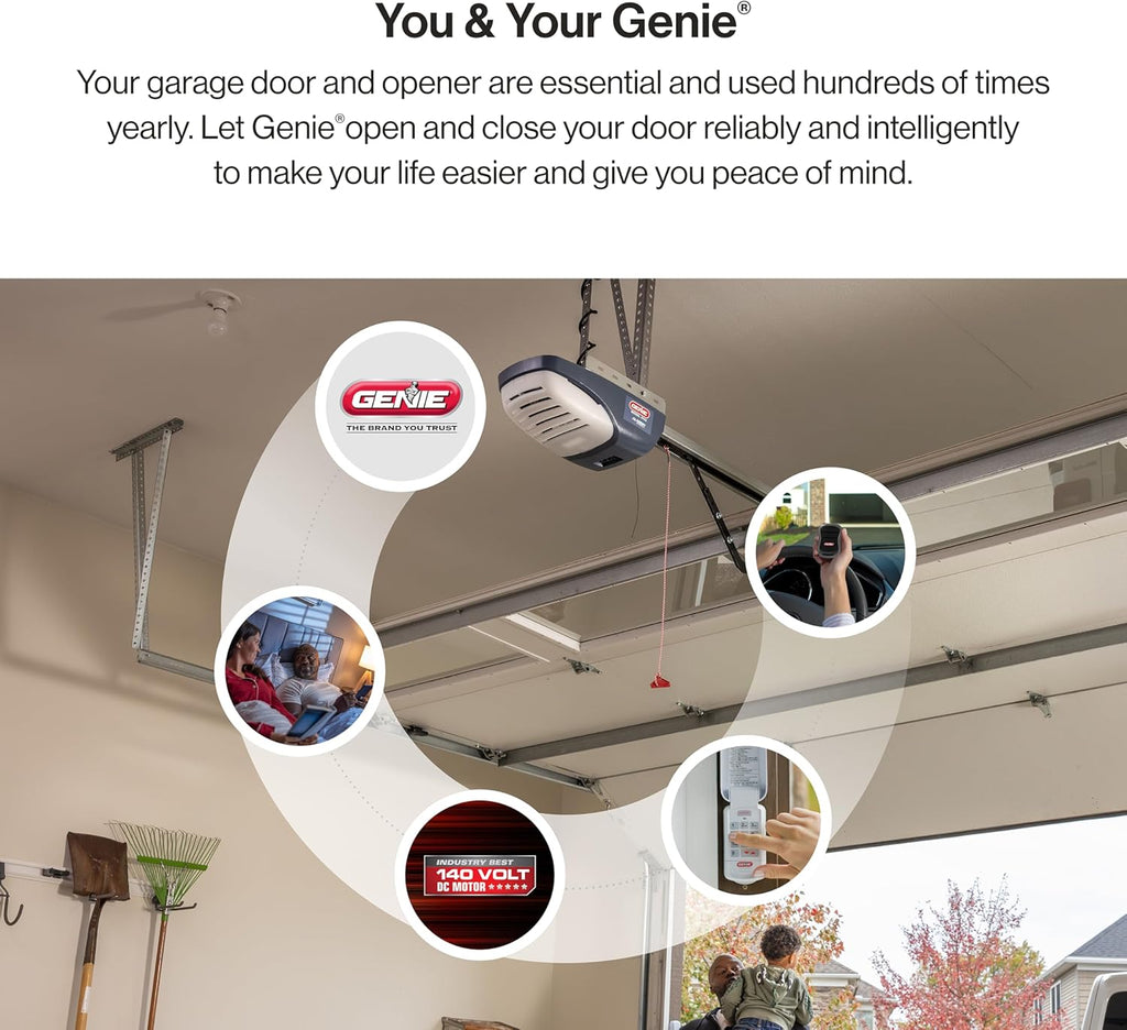 Garage Door Opener with Belt Drive and two Remotes C636