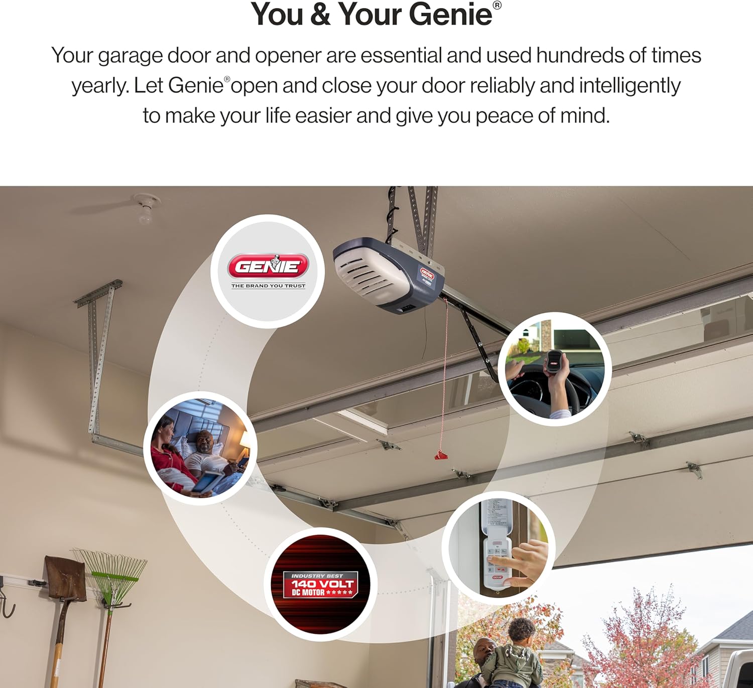 Garage Door Opener with Belt Drive and two Remotes C636