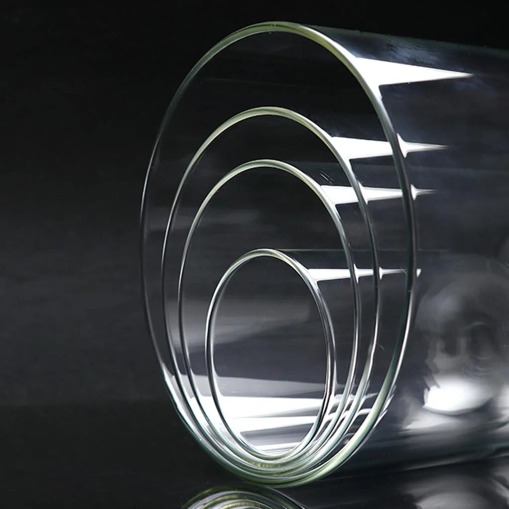 Brown Glass Cloche with Wooden Base Q912892