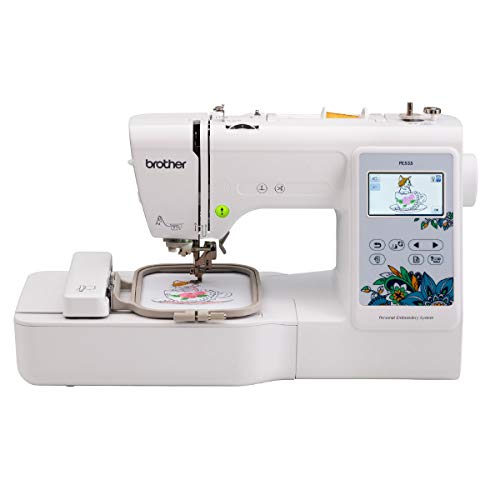 Embroidery Machine with 80 Built-in Designs, 4" x 4" Hoop Area, 3.2" LCD Touchscreen, USB Port, 9 Font Styles J164