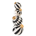 Black and White Checkered Resin Snowman Christmas Decorations V12085