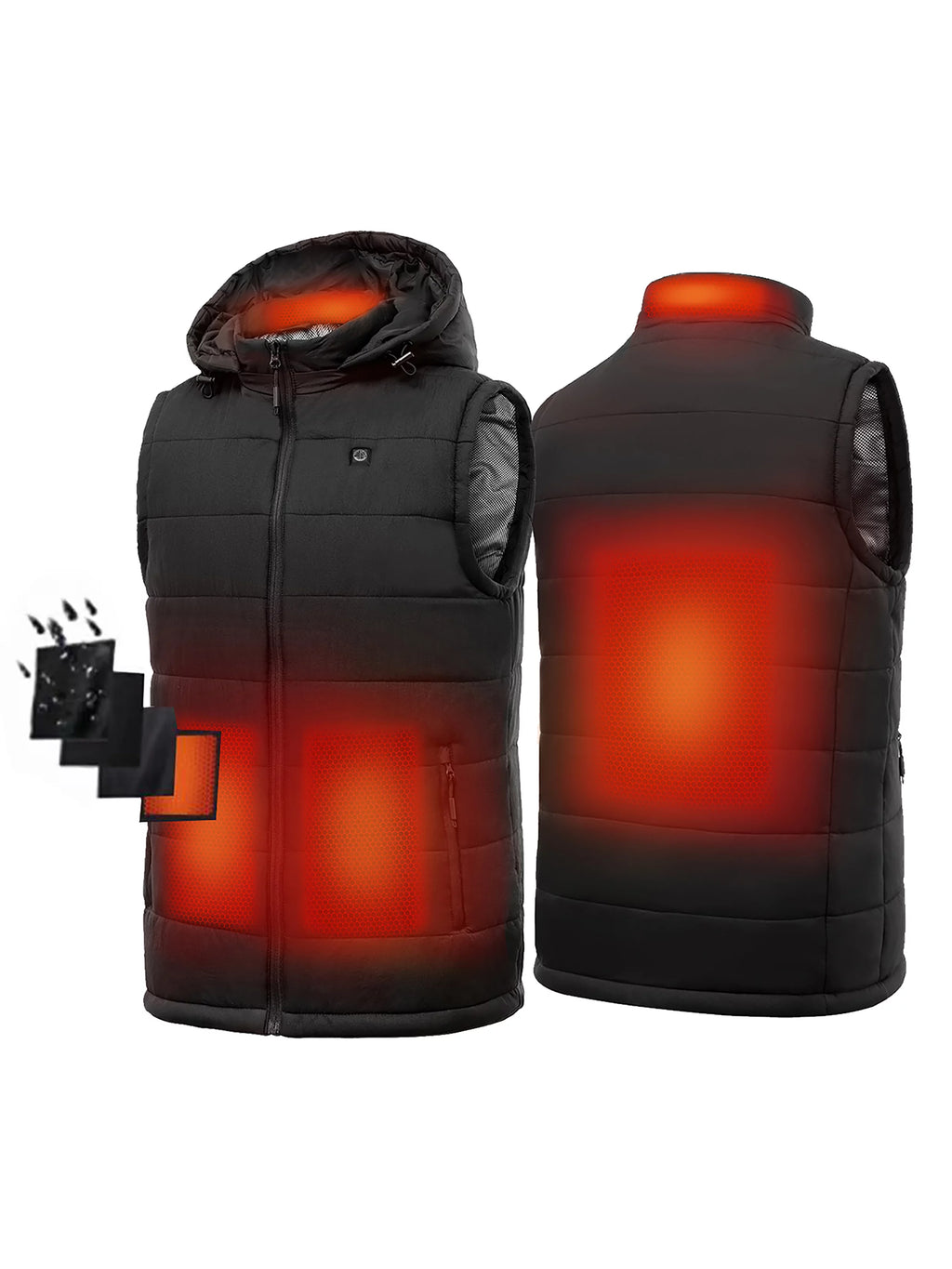 Lightweight Heated Vest with Removable Hood K3053