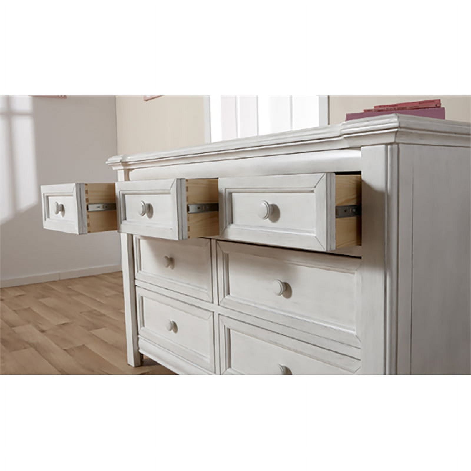 3-Piece Set with Panel Crib and Double Dresser and 5-Drawer Dresser E3002
