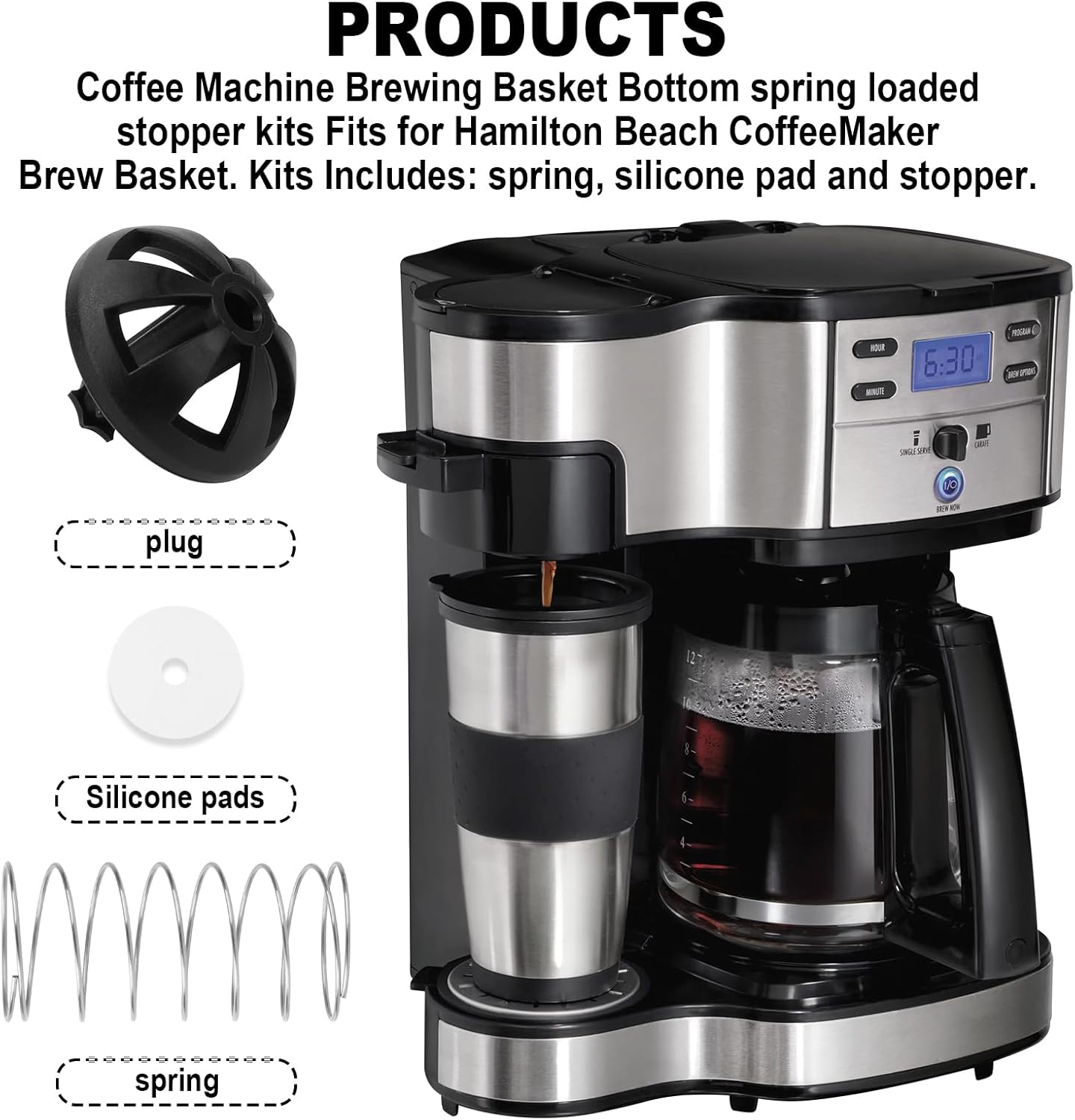 Coffee Maker Brew Basket Water Stop Valve Kit N3192