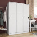 100% Solid Wood Wall Closet System with Sliding Doors N5508