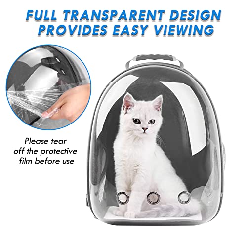 Black Expandable Cat Carrier Backpack D727
