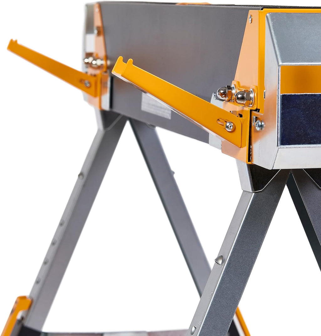 Folding Sawhorse, 100% High Grade Steel, 2 Pack U48170