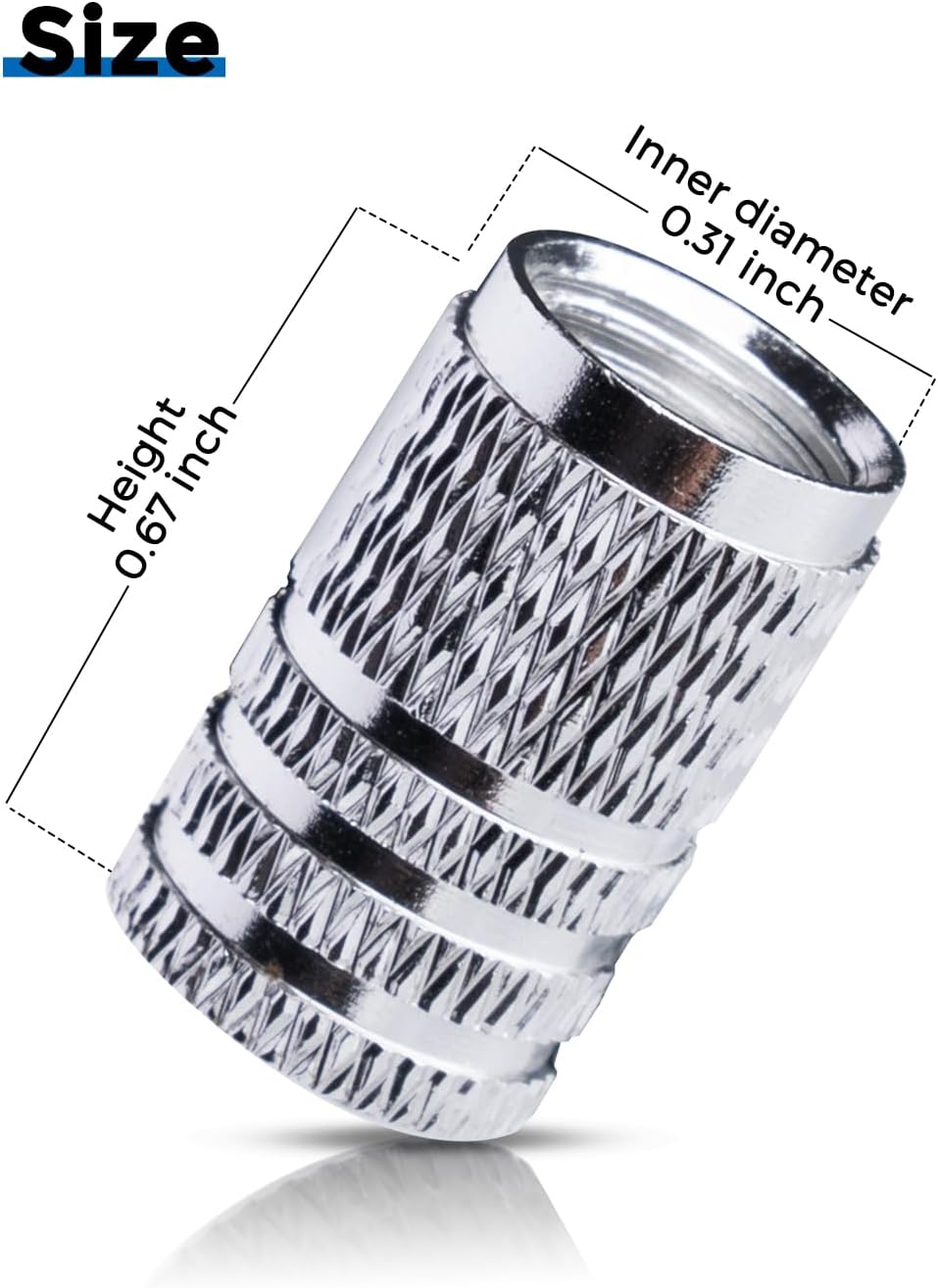 Grey Tire Valve Stem Caps 4 Pack R5814