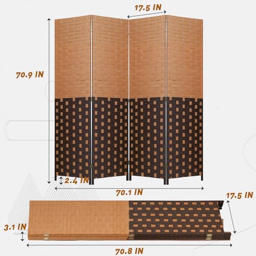 Black 4-Panel Folding Room Divider Y812