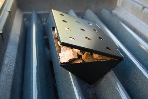 Large Nonstick V-Shaped Smoker Box for Gas Grills M579