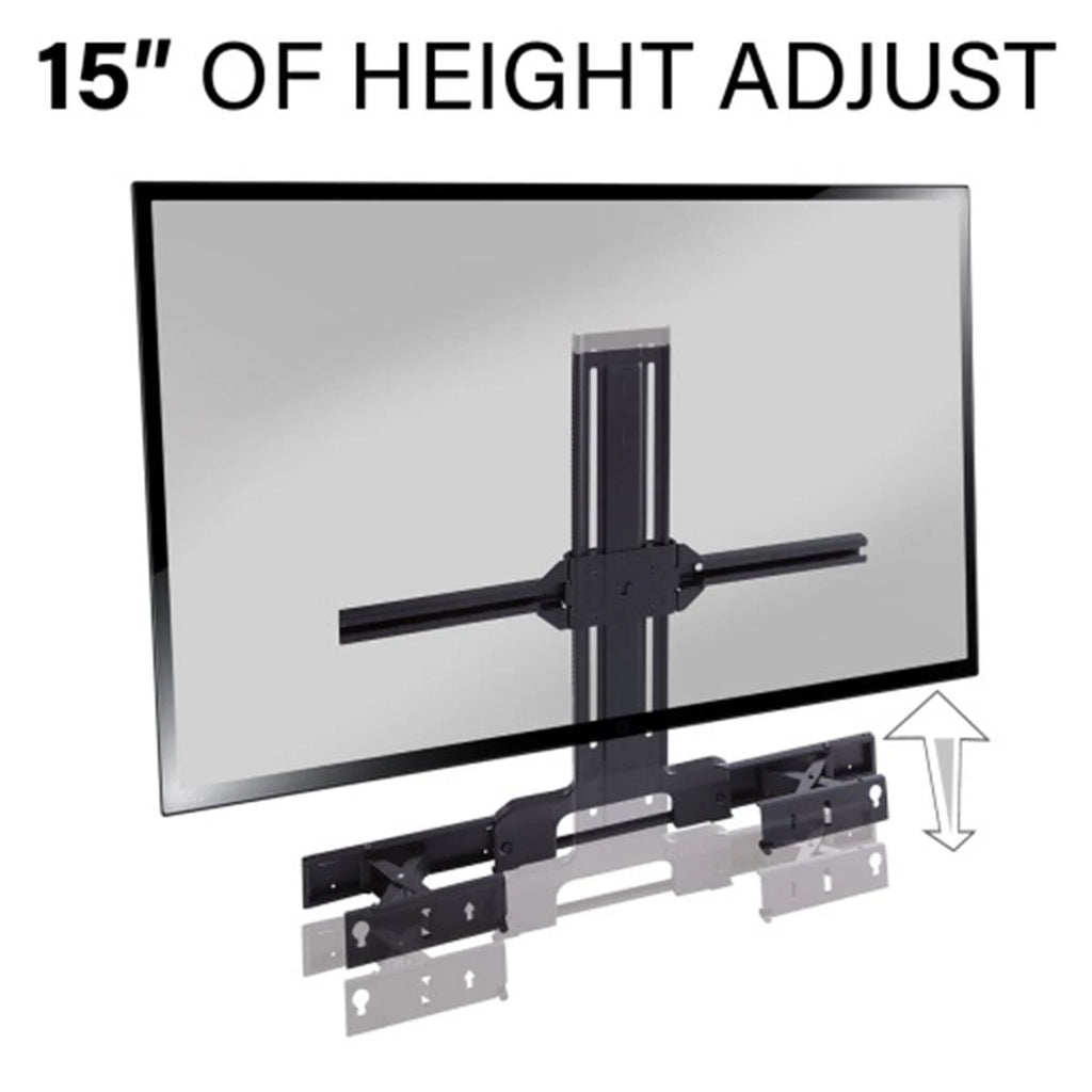 Black Soundbar and TV Mount N150