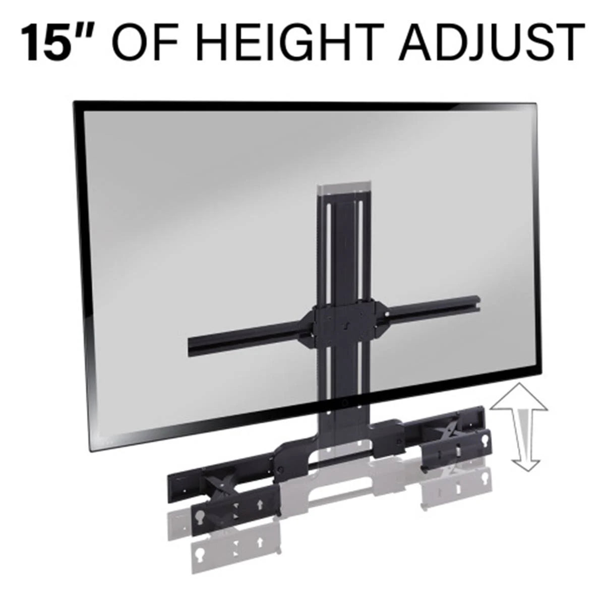 Black Soundbar and TV Mount N150