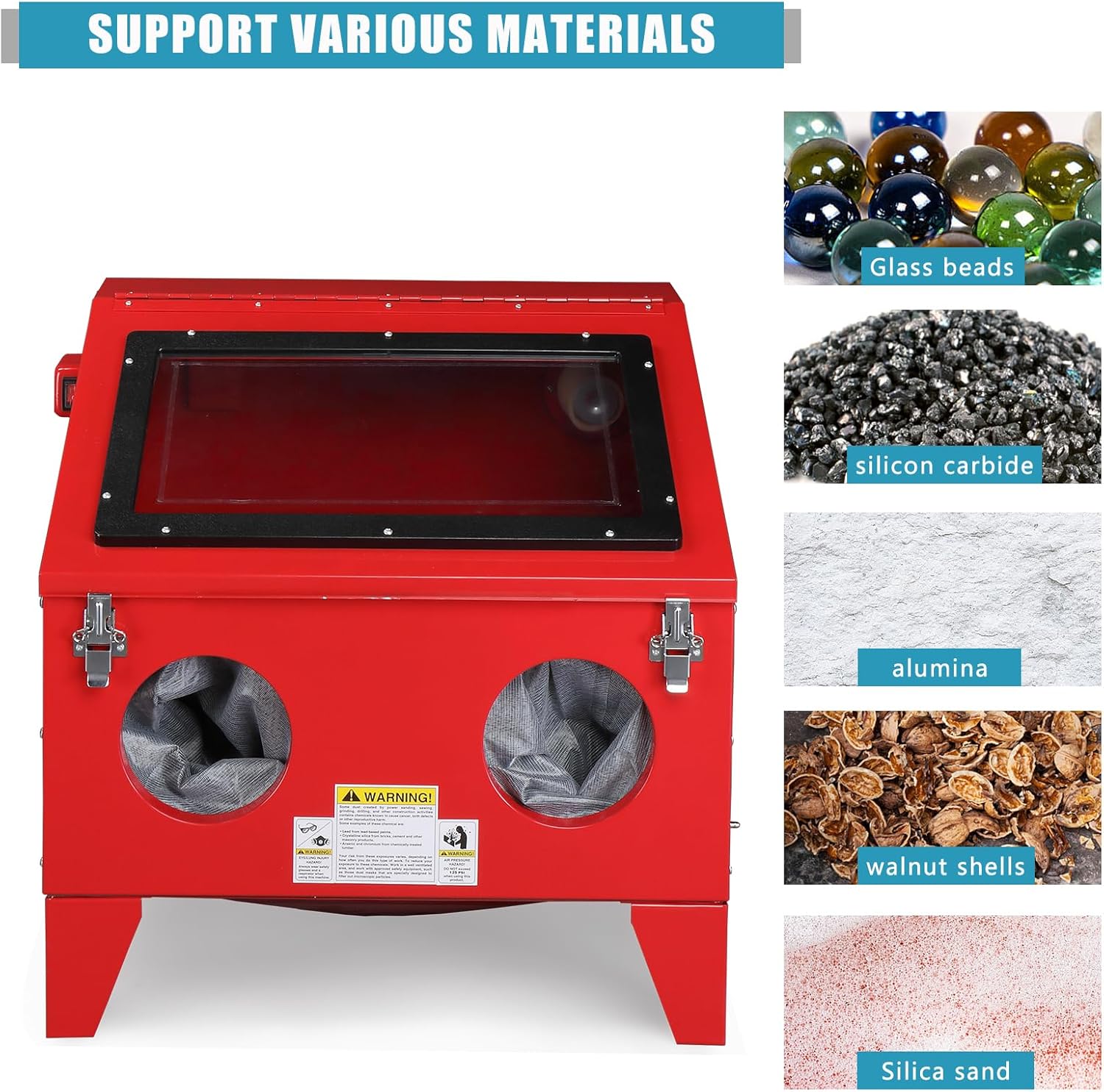 40 Gallon Bench Top Air Sandblasting Cabinet with Gun and 4 x Nozzles D96453