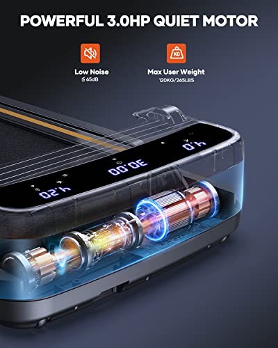 3.0HP Foldable Compact Treadmill with Dual LED Touch Screens B68116