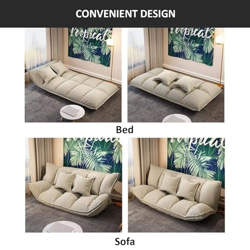 Cotton Linen Twin Size Folding Sofa Bed W714200