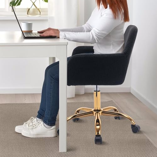 Faux Fur Desk Chair with Rolling Wheels O610
