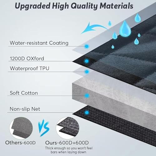 Heavy Duty Double Layer Oxford Folding Camping Cot with Carry Bag L829