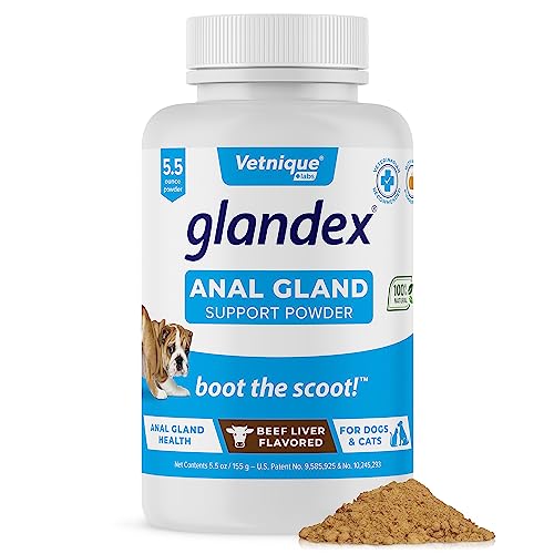 Vegan Powder Anal Gland Fiber Supplement 2.5oz with Pumpkin & Digestive Enzymes U182649