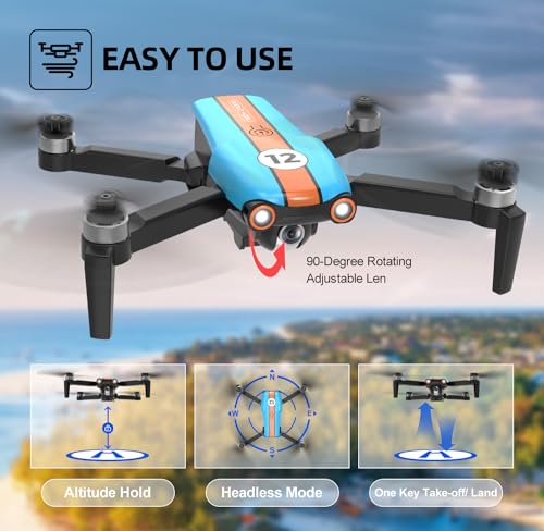 Drone with 4K Camera, Foldable FPV Drone, 26 Mins Flight Time, Brushless Motor, 2 Batteries T1872