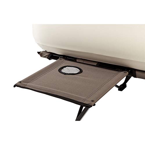 Queen-Size Airbed Cot Combination with Steel Frame & Side Table, Battery Pump Included S9567