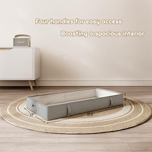 Beige 2-Pack Under Bed Storage Containers D97362