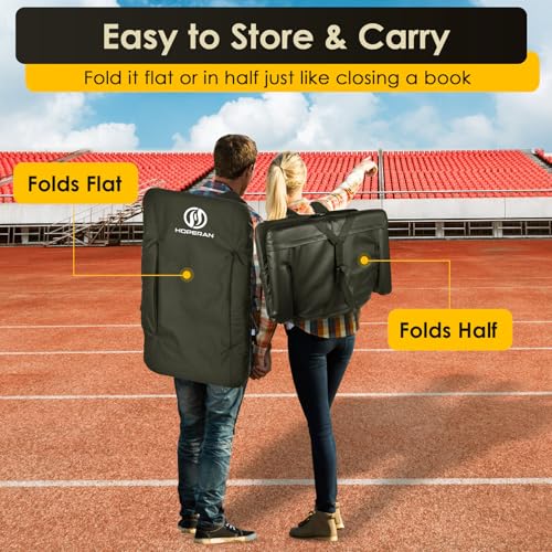 Half-fold Portable Bleacher Seat with Back Support and Cushion H189632