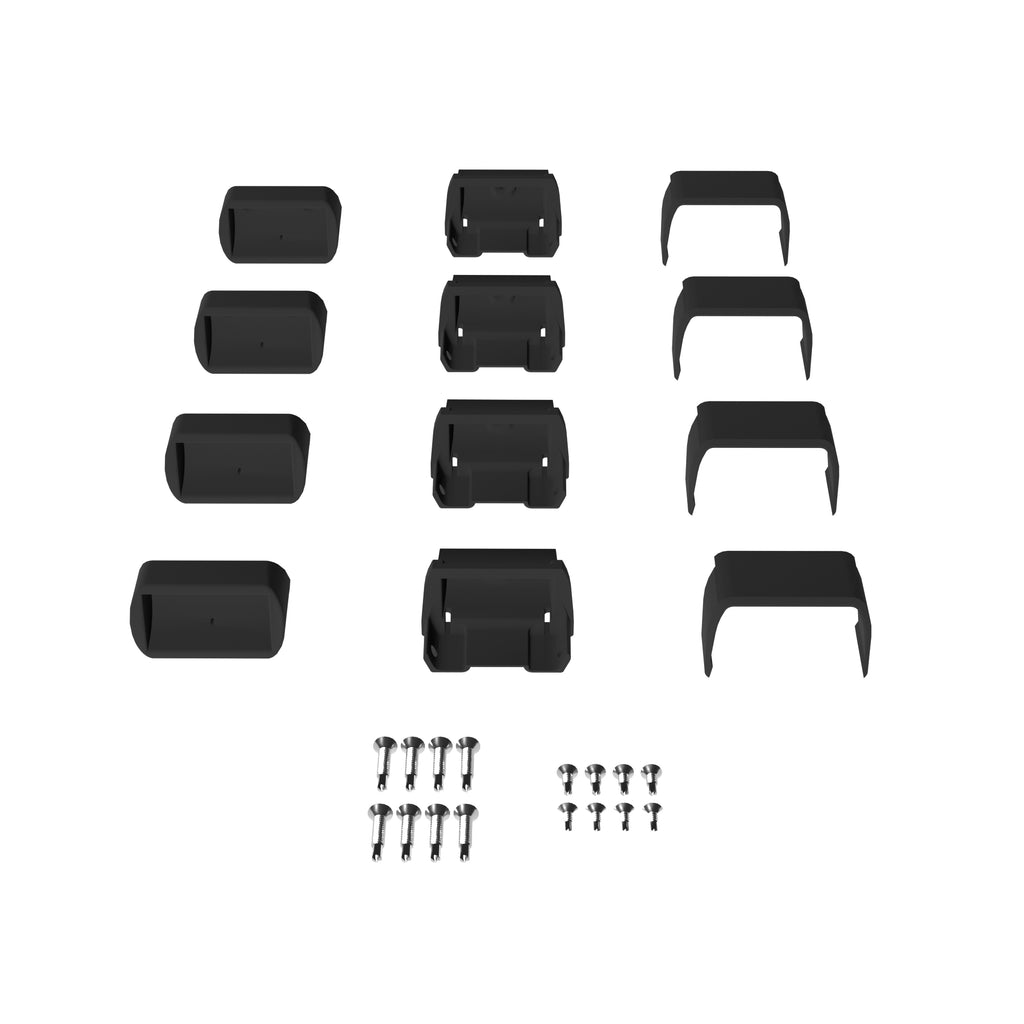 4-Pack Black Aluminum Stair Bracket Kit L9228