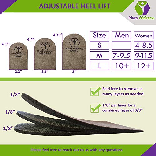 Medium Pack of 2 Brown Orthopedic Heel Lift M62264