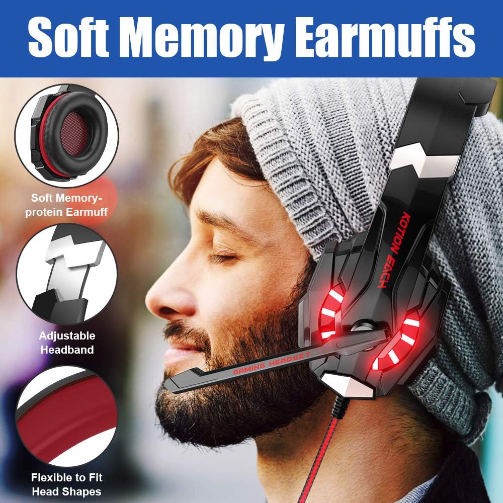 Stereo Gaming Headset with Mic, Noise Cancelling Over Ear Headphones L85812