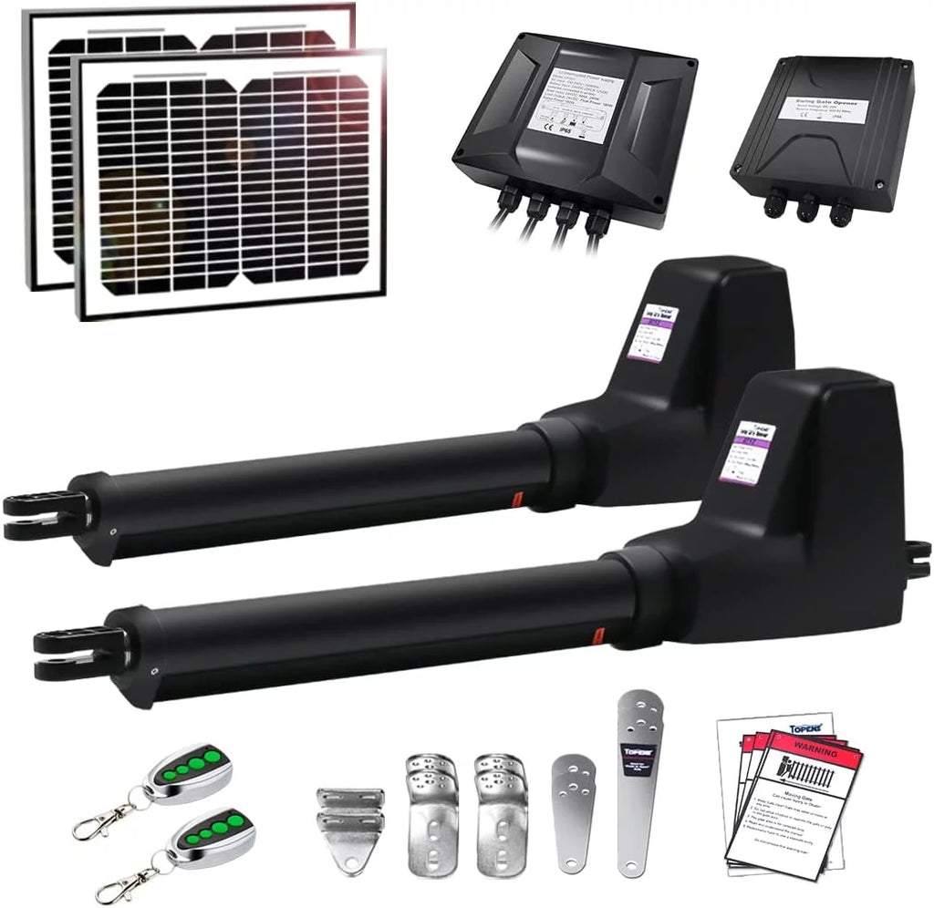 Solar Dual Swing Gate Opener Heavy Duty Automatic Gate Motor V18978
