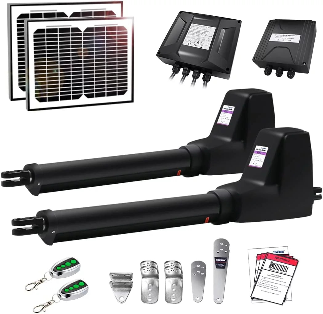 Solar Dual Swing Gate Opener Heavy Duty Automatic Gate Motor V18978