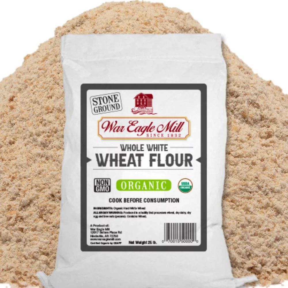 25 lb. Bag Unbleached Whole White Wheat Flour J242015