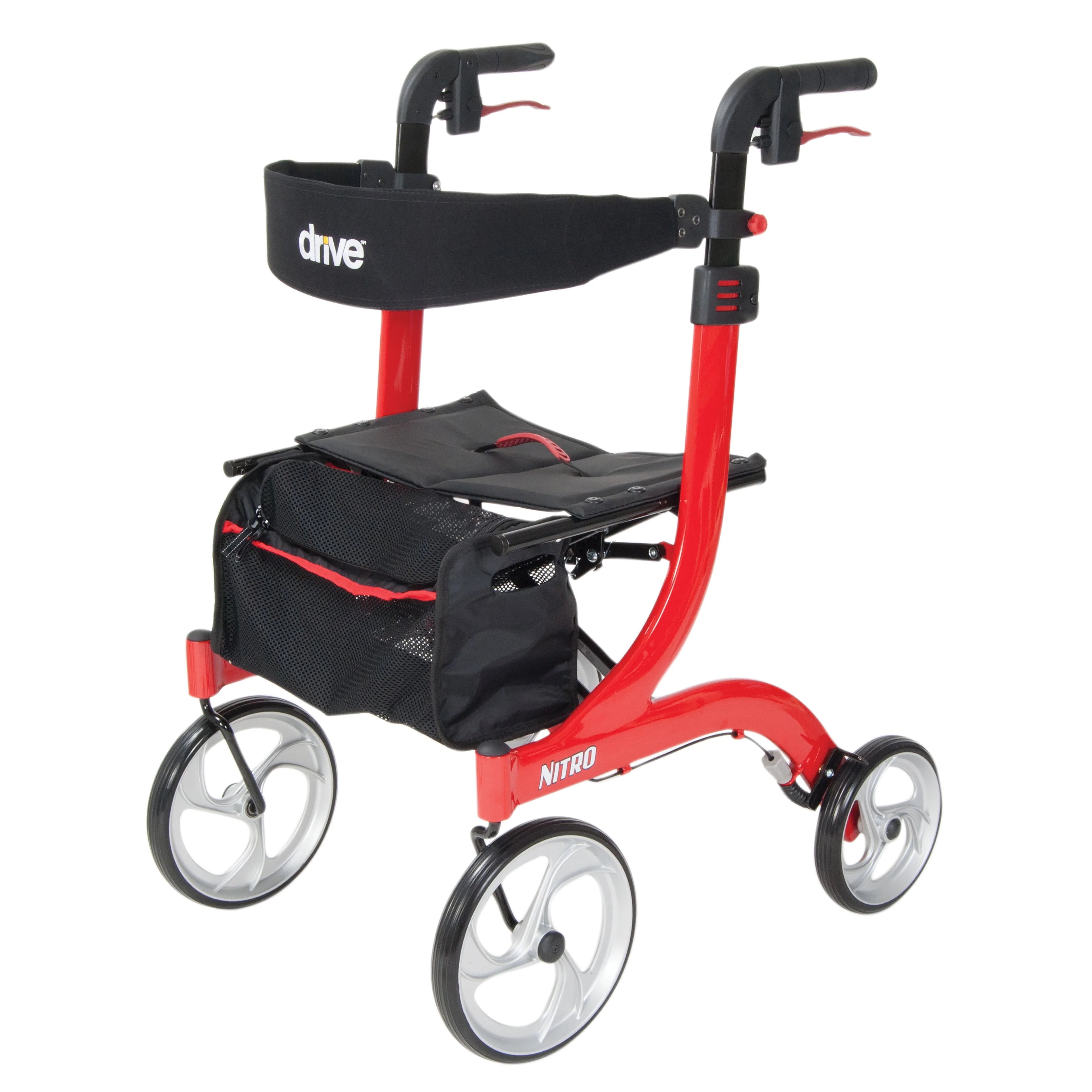 Red Rollator Rolling Walker A7224