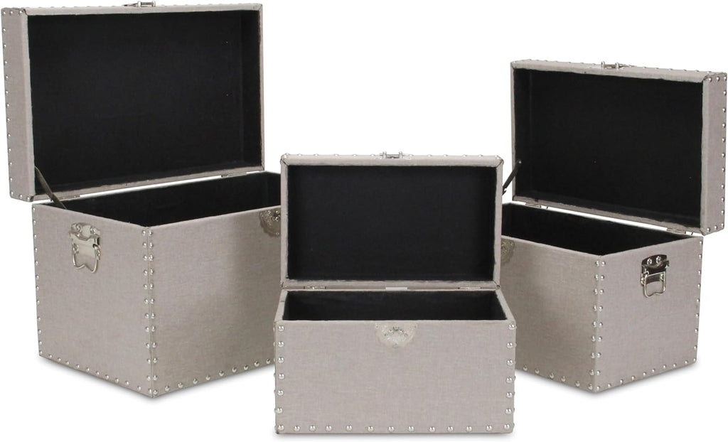Tan Wooden Trunk Set H450678