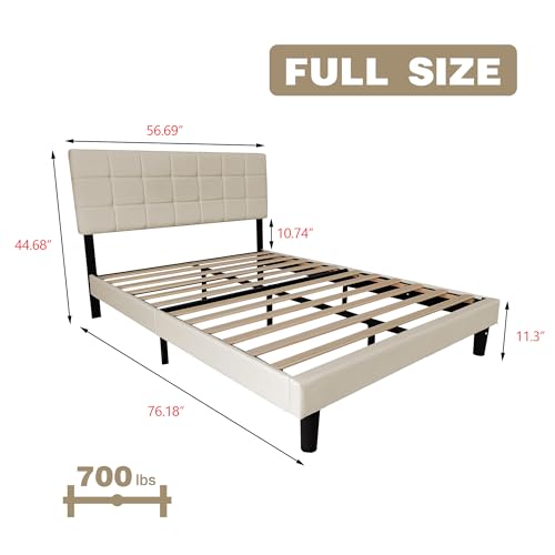 Black Linen Full Size Platform Bed Frame E22919