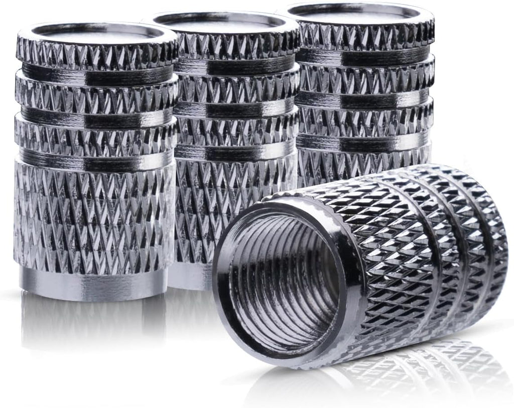 Grey Tire Valve Stem Caps 4 Pack R5814
