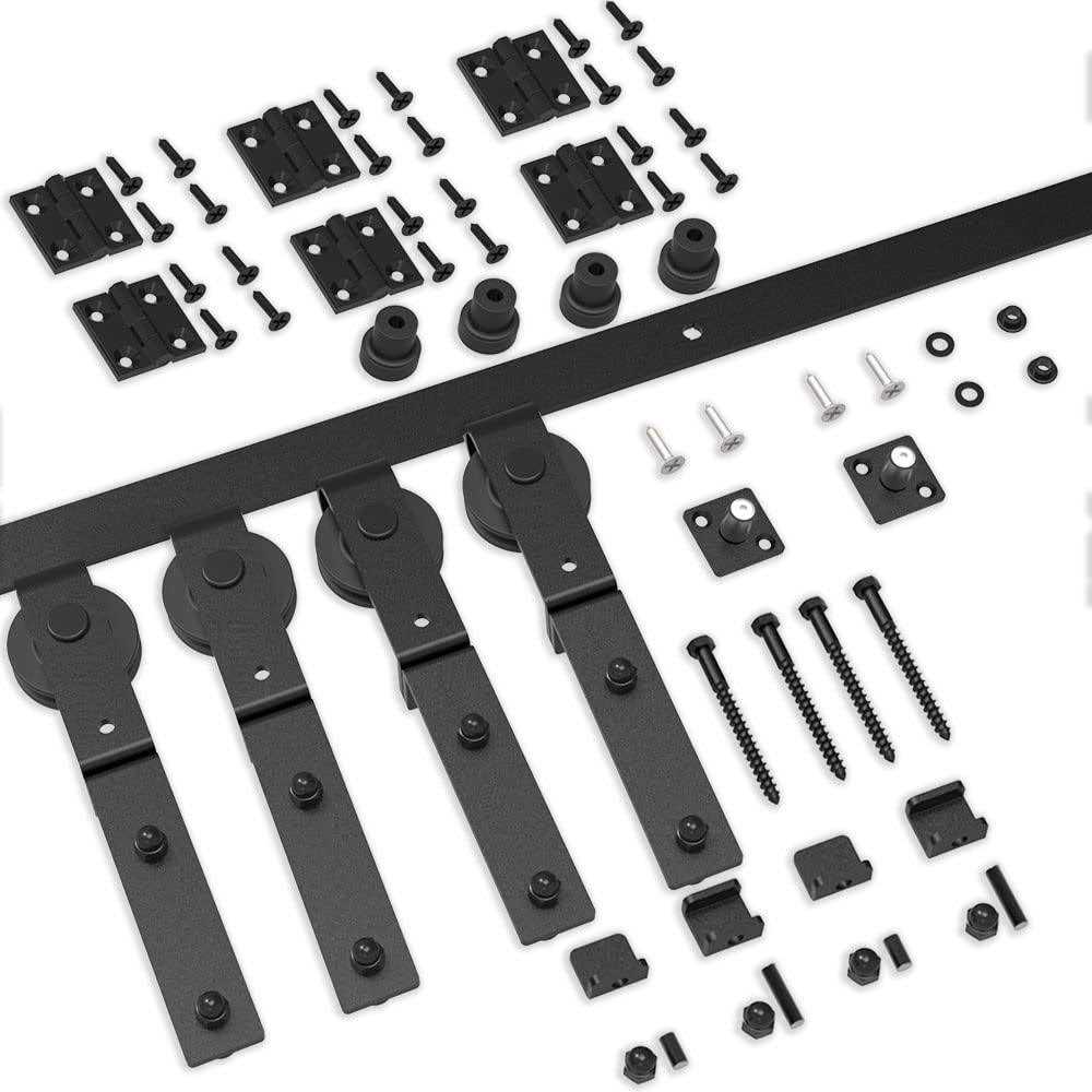 Bi-folding Sliding Barn Door Hardware Kit for 4 Doors H723235