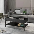 Brown Lift Top Coffee Table with Hidden Compartment H23787