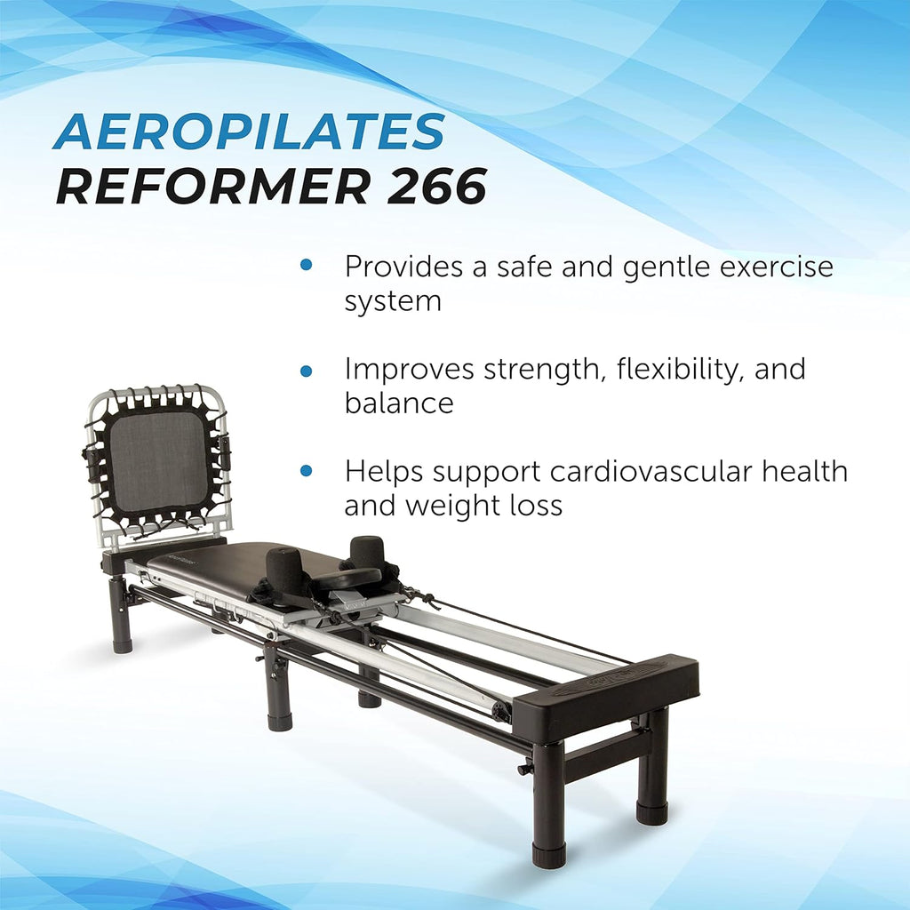Pilates Reformer Workout Machine with Rebounder, Up to 300 lbs V653416