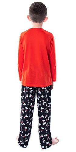 Peanuts Boys' Joe Cool Snoopy Pajamas Long Sleeve Raglan Shirt And Pant 2 Piece PJs Kids Sleepwear Set H222