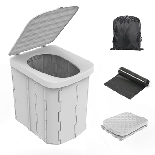 Portable Folding Toilet with Lid R433