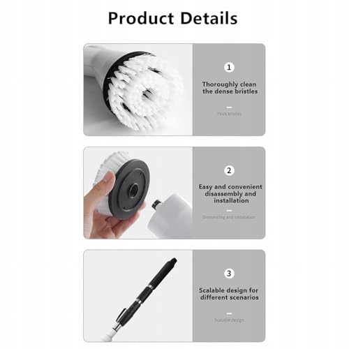 Cordless Electric Spin Scrubber with 9 Replaceable Brush Heads V93251