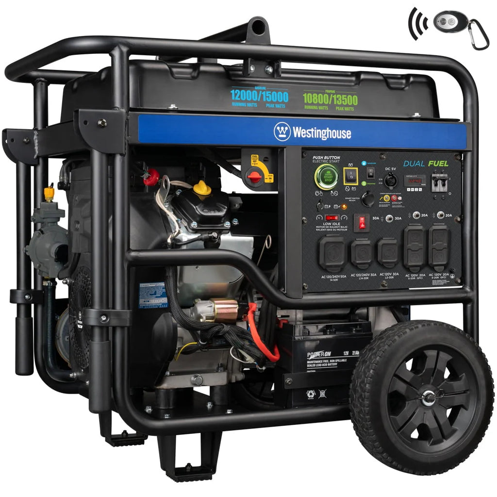 15,000 Peak Watt Dual Fuel Portable Generator D242