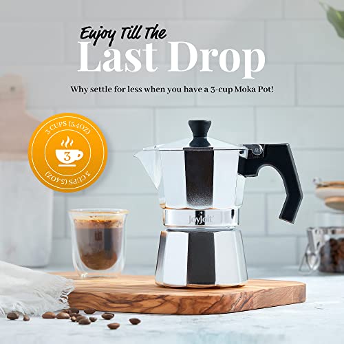3 Cup Stovetop Aluminum Espresso Maker M7515