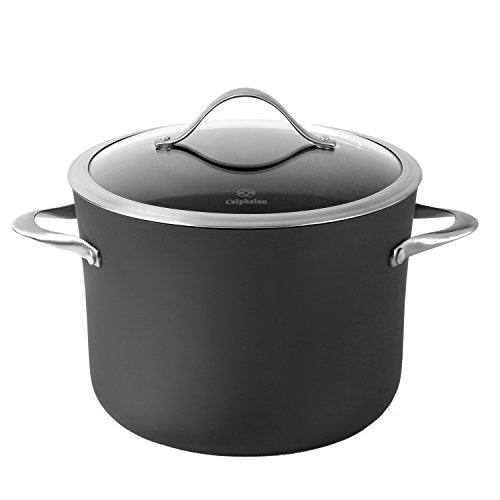 Black 8-quart Nonstick Stock Pot Q8077