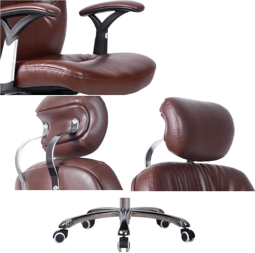 High Back Bonded Leather Ergonomic Office Swivel Chair K818938