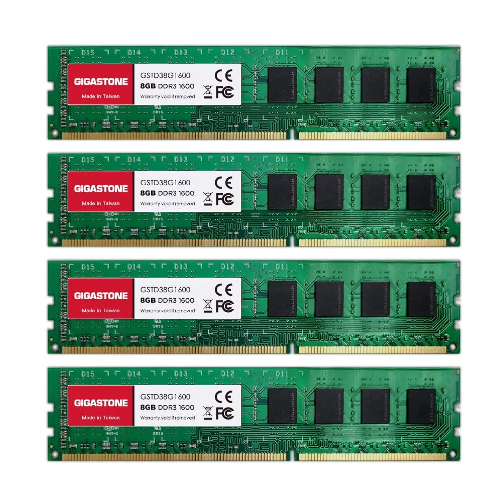 32GB (4x8GB) DDR3-1600MHz PC3-12800 CL11 1.5V 240 Pin Unbuffered Non ECC UDIMM Desktop RAM Z859