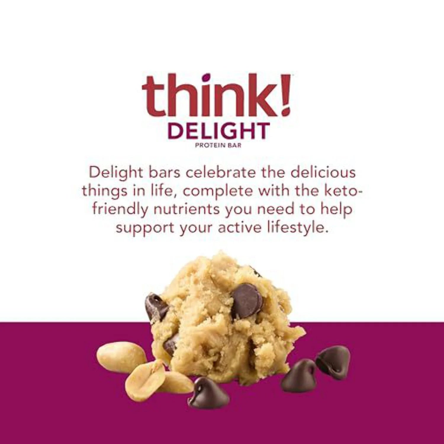 Chocolate Peanut Butter Cookie Dough Protein Bars, 10 Bars, 1.2 oz Each B882596