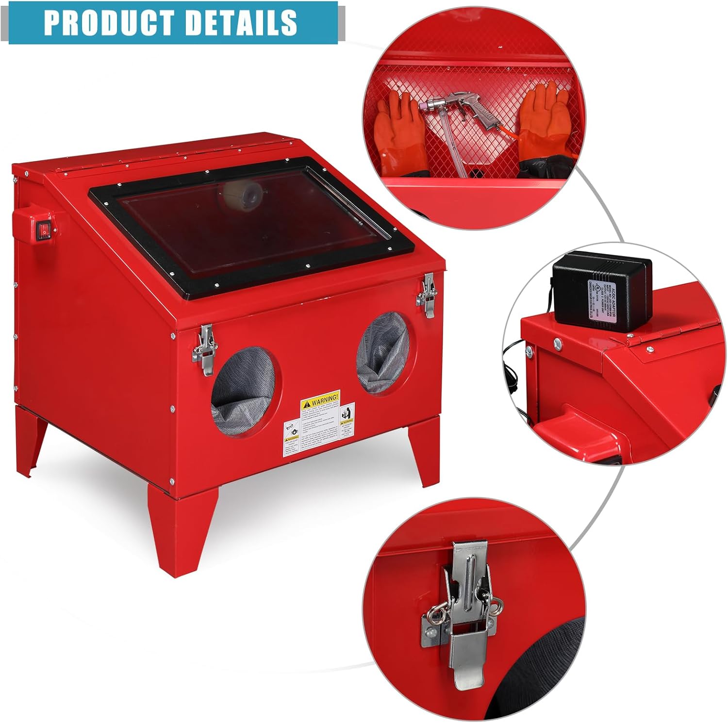 40 Gallon Bench Top Air Sandblasting Cabinet with Gun and 4 x Nozzles D96453