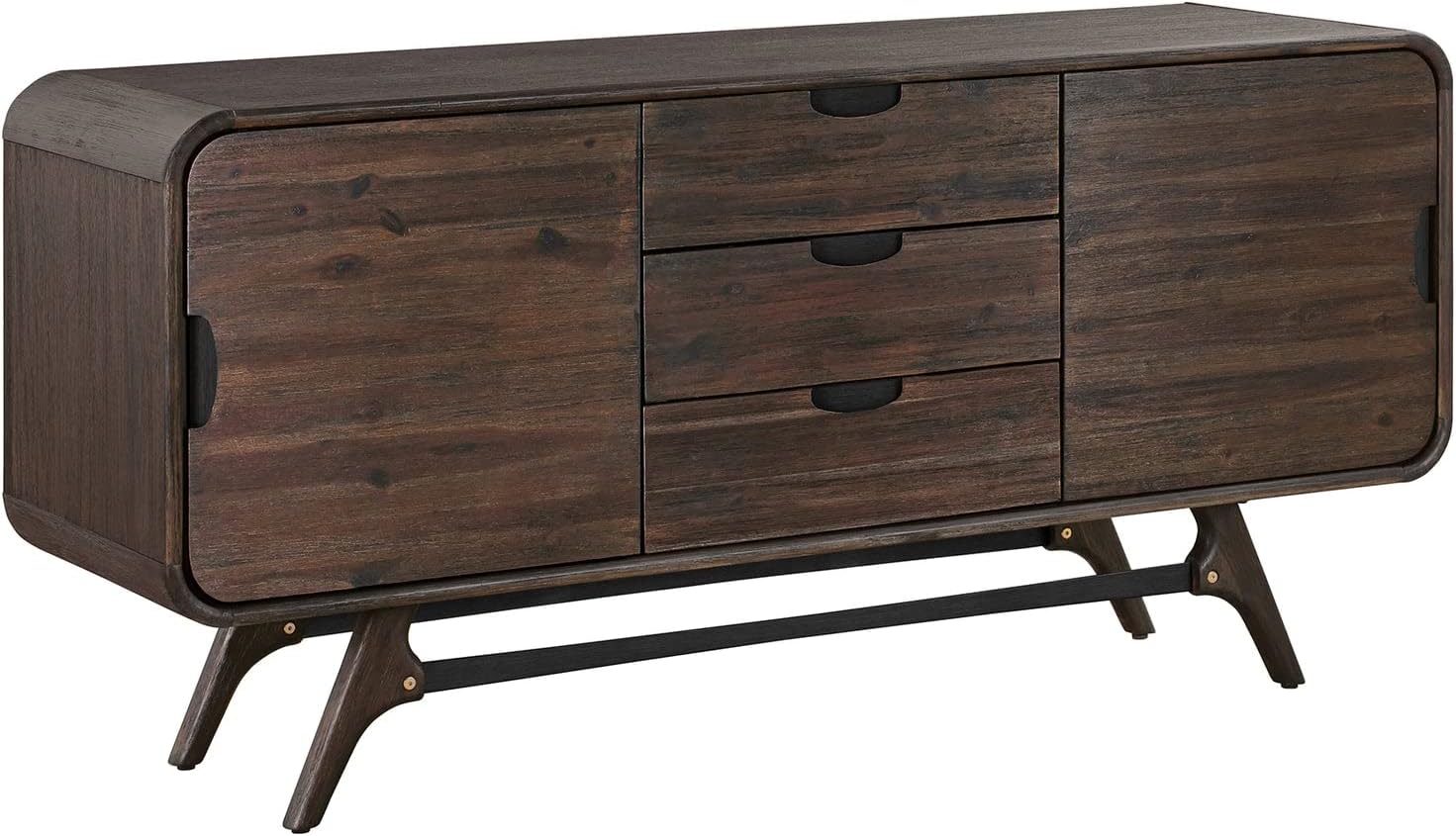 Brown 65 Inch Serving Cabinet with 3 Drawers X104008